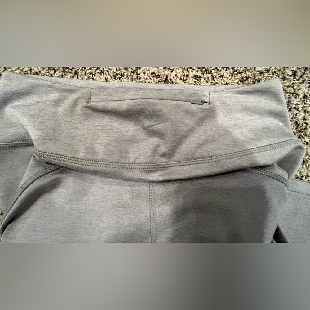 Nike Gray Dri-FIT Athletic Leggings with Perforated Detail - Picture 5 of 7
